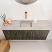 Mondiaz JOYA-DLUX 90cm toiletmeubel - kleur Shadow - Wastafel FAYE positie Midden Zonder kraangat kleur Glace. SW1422771