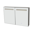 Best Design Aluma Armoire de toilette 90x60x13.5cm avec éclairage LED et softclose Aluminium SW20419