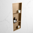 Mondiaz EASY Niche salle de bains - 89.5x8x29.5cm - à encastrer ou à monter - 3 compartiments - Oro | Oro SW1017040