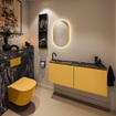 MONDIAZ TURE-DLUX meuble WC 120 cm Ocher. Lavabo EDEN Lava position gauche. Avec 1 trou de robinet. SW1103911