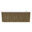 Mondiaz JOYA 111.6cm toiletmeubel - ronding links kleur Dusk - Wastafel FAYE positie Rechts Zonder kraangat kleur Talc. SW1421612
