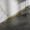 Brauer Caniveau de douche 100x7.5cm avec grille multi-usages et bride inox pour montage mural Or brossé SW771561