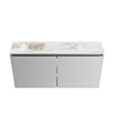 MONDIAZ TURE-DLUX Meuble de toilettes 100cm Plata. EDEN lavabo Frappe position gauche. Avec 1 trou de robinet. SW1102943