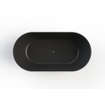 Arcqua Cusco baignoire autoportante 165x83x55cm marbre coulé Noir mat SW443811