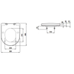 Laufen Pro abattant de WC avec 45x38x5.5cm couvercle système amovible duroplast blanc 0080347