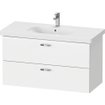 Duravit XBase Meuble sous-lavabo 100x45.8x56cm Poignée standard avec softclose panneau de particules blanc Mat SW420635