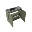 MONDIAZ TURE-DLUX Meuble toilette - 60cm - Army - EDEN - vasque Lava - position gauche - 1 trou de robinet SW1103657