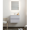 Mondiaz VICA ensemble de meuble de salle de bain - 60cm - meuble sous-vasque cale - 2 tiroirs - lavabo moon milieu - 1 trou de robinet - miroir LED - version XL 60cm de haut SW1097759