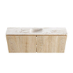 MONDIAZ TURE-DLUX Meuble de toilette 120cm Washed Oak. Lavabo EDEN Frappe position milieu. Avec 1 trou de robinet. SW1103101