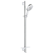 GROHE Rainshower SmartActive 150 Ensemble barre de douche - 90cm - douchette ronde - 3 types de jets - flexible de douche lisse - avec porte-savon - chrome SW452504