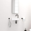 Clou New Flush 3 fontein 35x18cm voorbewerkt kraangat aluite Wit mat SW106245