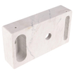 Differnz Hura Lavabo pour WC - 40x22x9cm - pierre marbrière - blanc SW1236902