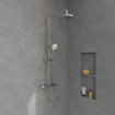 Villeroy & Boch Universal Showers Système de douche à trois fonctions pour montage mural - chrome SW974394