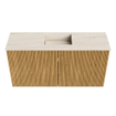 Mondiaz JOYA-DLUX 80cm toiletmeubel - kleur Oak - Wastafel FAYE positie Midden Zonder kraangat kleur Meli. SW1423982