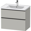 Duravit D-neo Meuble sous vasque 78.4x45.2x62.5cm 2 tiroirs Gris béton mat SW641134