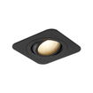 QAZQA Alberto Spot encastré set - 1 spot - 9x11,2cm - lampe led dimmable incluse - IP44 - Carré - Noir SW1477245