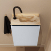 MONDIAZ TURE-DLUX Meuble de toilettes 40 cm Clay. EDEN lavabo Frappe position droite. Avec 1 trou de robinet. SW1102748