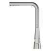 GROHE Zedra Mitigeur de cuisine - bec en L - SuperSteel brossé SW479457
