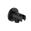 Fortifura Calvi Ensemble de douche à encastrer - thermostatique - bras plafond - douche principale de 30 cm - douchette à main - flexible de douche lisse - noir mat SW1412057