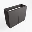 Mondiaz FOWY Meuble sous lave-mains - 60x22x50cm - 2 portes - push to open - softclose - Dark Grey SW1016833