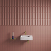 Clou Flush 3 fontein 36x18cm zonder kraangat rechts mat wit ker. SW795715