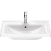 Duravit d-neo lavabo avec wonderglass 65x48x16.5cm 1 trou pour robinetterie rectangle céramique blanc SW640389