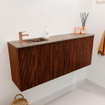 Mondiaz JOYA-DLUX 100cm toiletmeubel - kleur Ruby - Wastafel FAYE positie Links 1 kraangat kleur Arena. SW1425295