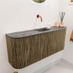 Mondiaz JOYA-DLUX 103.2cm toiletmeubel - ronding links en rechts kleur Dusk - Wastafel FAYE positie Midden Zonder kraangat kleur Sombra. SW1426181