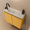 MONDIAZ TURE-DLUX Meuble toilette - 60cm - Ocher - EDEN - vasque Opalo - position gauche - 1 trou de robinet SW1104428