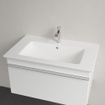 Villeroy & Boch Venticello lavabo-meuble - 1 trou de robinet traversant 80x50cm - (adapté pour 3 trous de robinet) avec trop-plein stone white SW209638