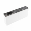 MONDIAZ TURE-DLUX Meuble toilette - 120cm - Talc - EDEN - vasque Lava - position gauche - 1 trou de robinet SW1103620