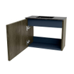 Mondiaz JOYA-DLUX Meuble de toilette 50cm - couleur Shadow - Vasque FAYE position Gauche Sans trou de robinet couleur Lava SW1422794