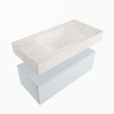 Mondiaz ALAN-DLUX Ensemble de meuble - 90cm - meuble Clay mat - 1 tiroir - Lavabo Cloud Ostra suspendu - vasque Centre - 0 trous de robinet SW807949