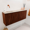 Mondiaz JOYA-DLUX 100cm toiletmeubel - kleur Ruby - Wastafel FAYE positie Links Zonder kraangat kleur Frappe. SW1423473