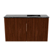 Mondiaz JOYA-DLUX Meuble de salle de bains 70cm - couleur Ruby - Vasque FAYE position Droite 1 trou de robinet couleur Lava. SW1423615