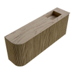 Mondiaz JOYA-DLUX Meuble de salle de bains - 101,6cm - arrondi gauche couleur Dusk - Vasque FAYE position droite sans trou de robinet couleur Arena SW1425789