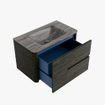 Mondiaz CIRO-DLUX Ensemble de meubles de salle de bains - 80x45x50cm - Vasque solid surface Sombra - 1 lavabo central - 1 trou de robinet - 2 tiroirs - Shadow SW1532744