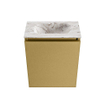 MONDIAZ TURE-DLUX Meuble toilette - 40cm - Oro - EDEN - vasque Glace - position centrale - sans trou de robinet SW1103409