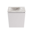 MONDIAZ TURE-DLUX Meuble toilette - 40cm - Cale - EDEN - vasque Glace - position gauche - sans trou de robinet SW1103177