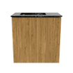 Mondiaz JOYA-DLUX Meuble de toilette 40cm - couleur Chêne - Lavabo FAYE position Gauche Sans trou de robinet couleur Lava SW1422064