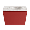 MONDIAZ TURE-DLUX Meuble toilette - 60cm - Fire - EDEN - vasque Glace - position droite - 1 trou de robinet SW1103240