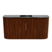 Mondiaz JOYA-DLUX 83.2cm toiletmeubel - ronding links en rechts kleur Ruby - Wastafel FAYE positie Midden Zonder kraangat kleur Lava. SW1423652