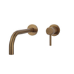 Wiesbaden Caral Slim afbouwdeel eenhendel wastafelkraan met coldstart geborsteld brons koper PVD SW1030652
