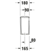 Duravit ME by Starck réservoir double chasse + mécanisme intérieur avec arrivée d'eau par le bas à gauche 6L double chasse blanc SW84192