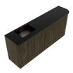 Mondiaz JOYA 101.6cm toiletmeubel - ronding rechts kleur Shadow - Wastafel FAYE positie Links Zonder kraangat kleur Urban. SW1421515