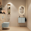 MONDIAZ TURE-DLUX Meuble toilette - 60cm - Greey - EDEN - vasque Frappe - position droite - 1 trou de robinet SW1102788