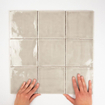 Par Goof carrelage mural - 13x13cm - 10mm - Carré - Gris Brillant SW542673
