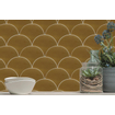 Terravito Cavoa wandtegel - 13.4x15cm - 7mm - Visschub - Goud glans SW647618