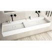 Ideavit SolidBliss Lavabo 150x45x16cm 0 trou de robinet Solid Surface mat blanc SW420100