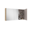 Saniclass Prime Armoire miroir - 120x63x16cm - incluant panneaux latéraux - cannelle SW815286